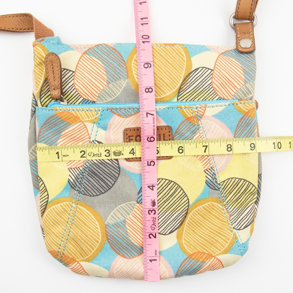 Fossil Crossbody Purse Modern Circles Scribble Colorful Crossbody Bag - Picture 7 of 8